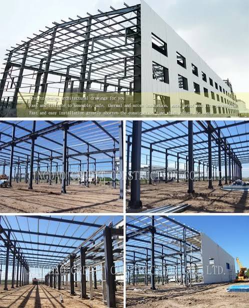 Large industrial warehouse built with sandwich panels